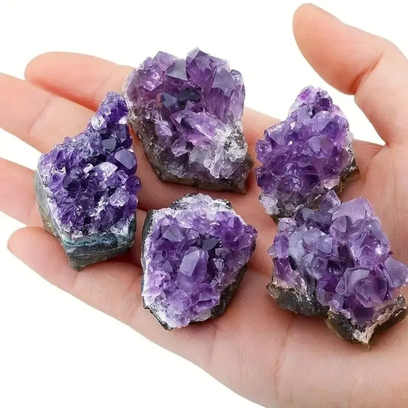 2PCS Natural Amethyst Treatment Stone -Energy Stone Healing Crystal Mysterious Energy Decoration, Decoration.