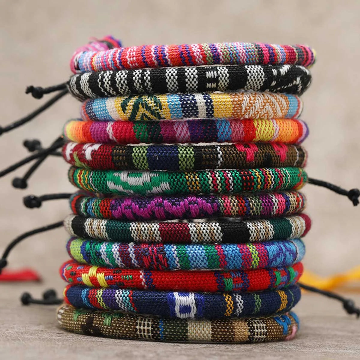 12 Boho Surfer Beach Bracelet Set Men & Women Braided Boho Summer Bracelets Handmade Festival Jewelry