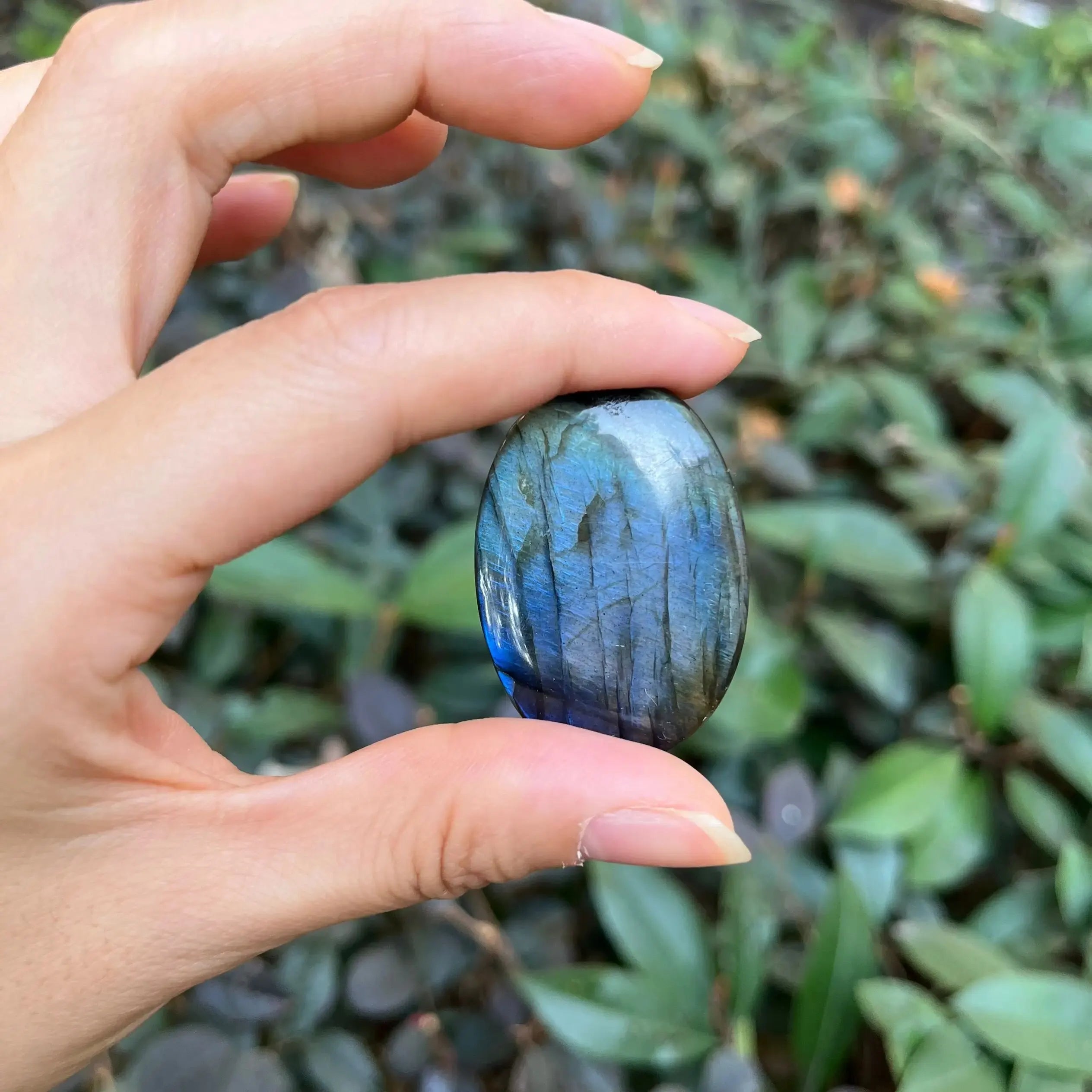 3 Styles Labradorite Palm Stone, Stone Shape Oval Smooth Polished Labradorite Stone, Jewelry Making Accessories
