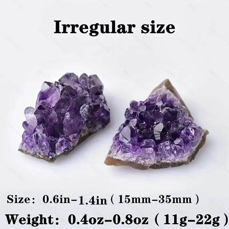2PCS Natural Amethyst Treatment Stone -Energy Stone Healing Crystal Mysterious Energy Decoration, Decoration.