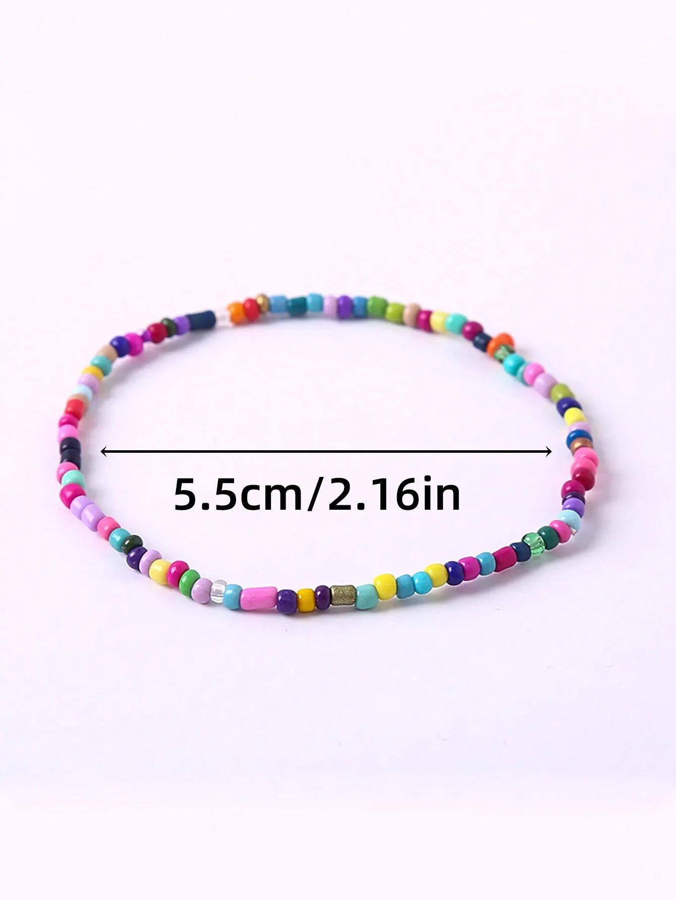 17Pcs Elastic Beaded Bracelets Bohemian Stackable Beaded Stretch Bracelets Colorful Boho Beach Bracelet Set Rainbow Handmade See