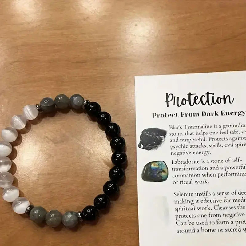Natural stone protective bracelet brings security, good luck and health is the ideal gift for men and women