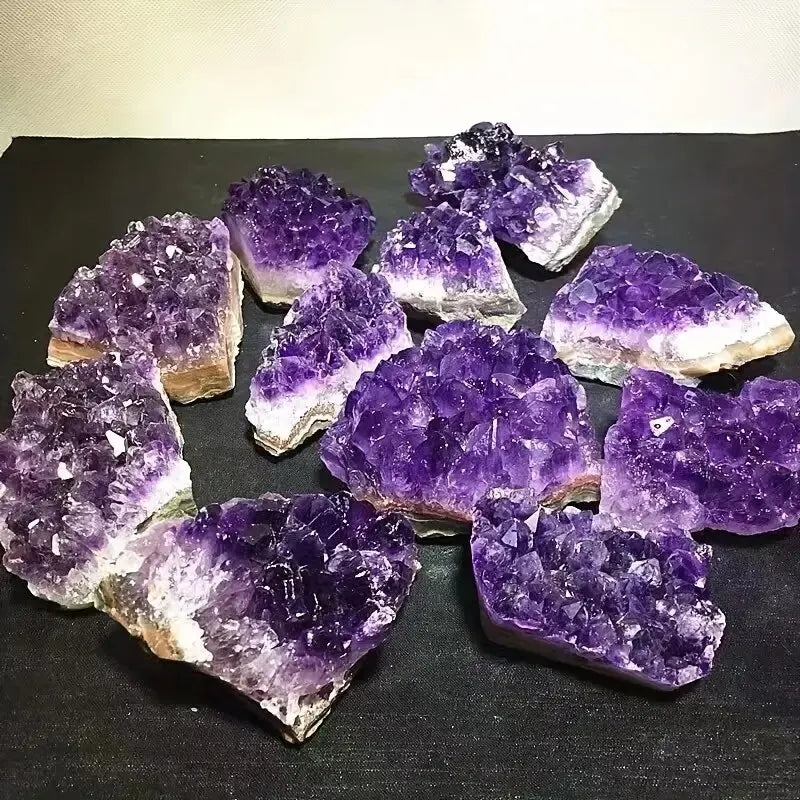 2PCS Natural Amethyst Treatment Stone -Energy Stone Healing Crystal Mysterious Energy Decoration, Decoration.