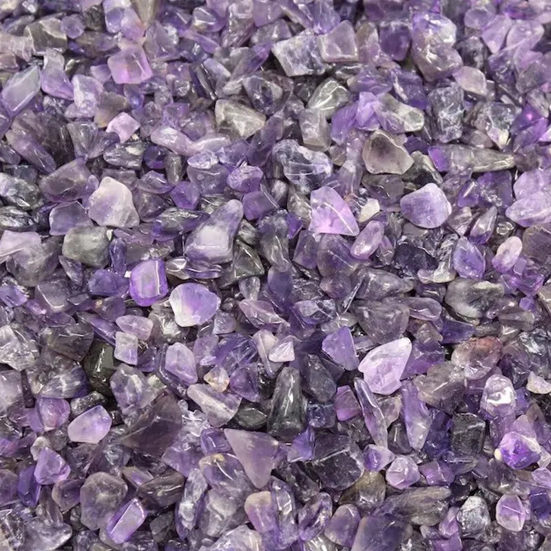100g Amethyst/Colorful Fluorite/Botswana Agate Semi Tumbled Gemstone Mini Chips 5 - 8mm